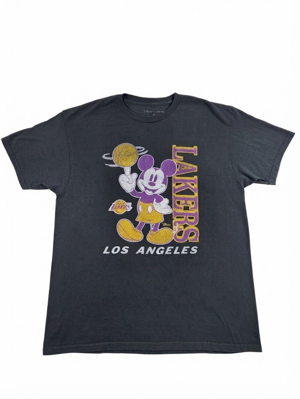 Disney x Junk Food Lakers Vintage Mickey Baller Graphic Tee Black XL